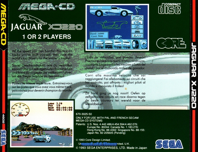Jaguar XJ 220 - SEGA Mega-CD / MCD Spiel - TOP / CIB ## | eBay
